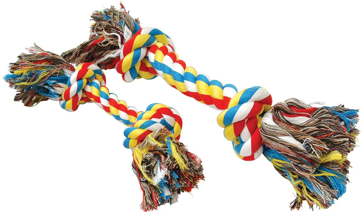 Jeffers Multi-Colored Braided Rope Bone Tug Toy for Dogs - Image 3