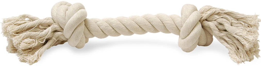 Jeffers White Rope Bone Dog Dental Tug Toy - Image 3