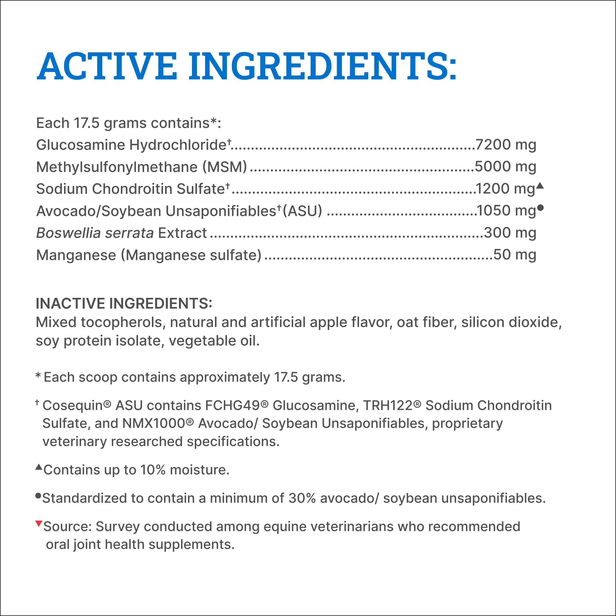 Nutramax Cosequin ASU Pellets Joint Health Supplement for Horses, 1420g - Image 3
