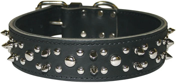 Latigo Spike & Stud Collar, 21" - Image 4