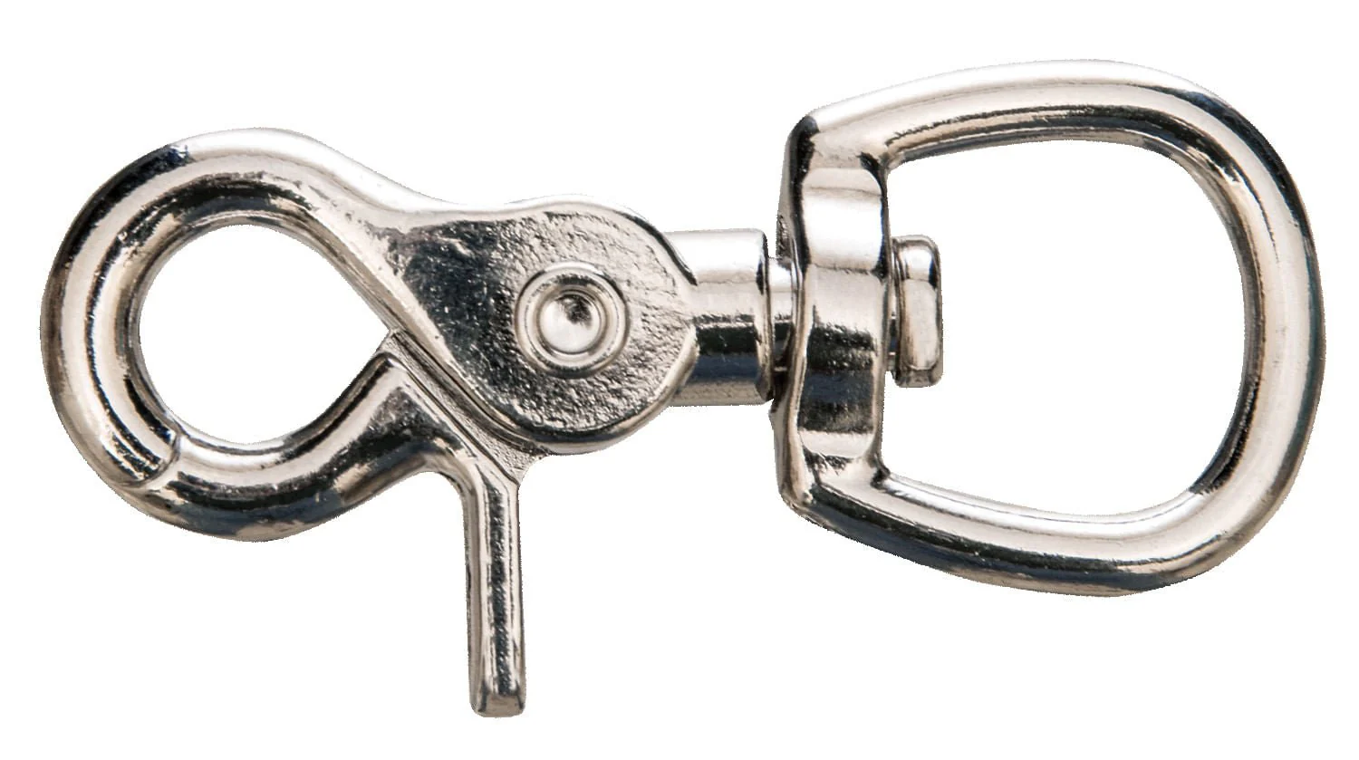 Jeffers Nickel-Plated Trigger Snap with Round Swivel Eye - Image 2