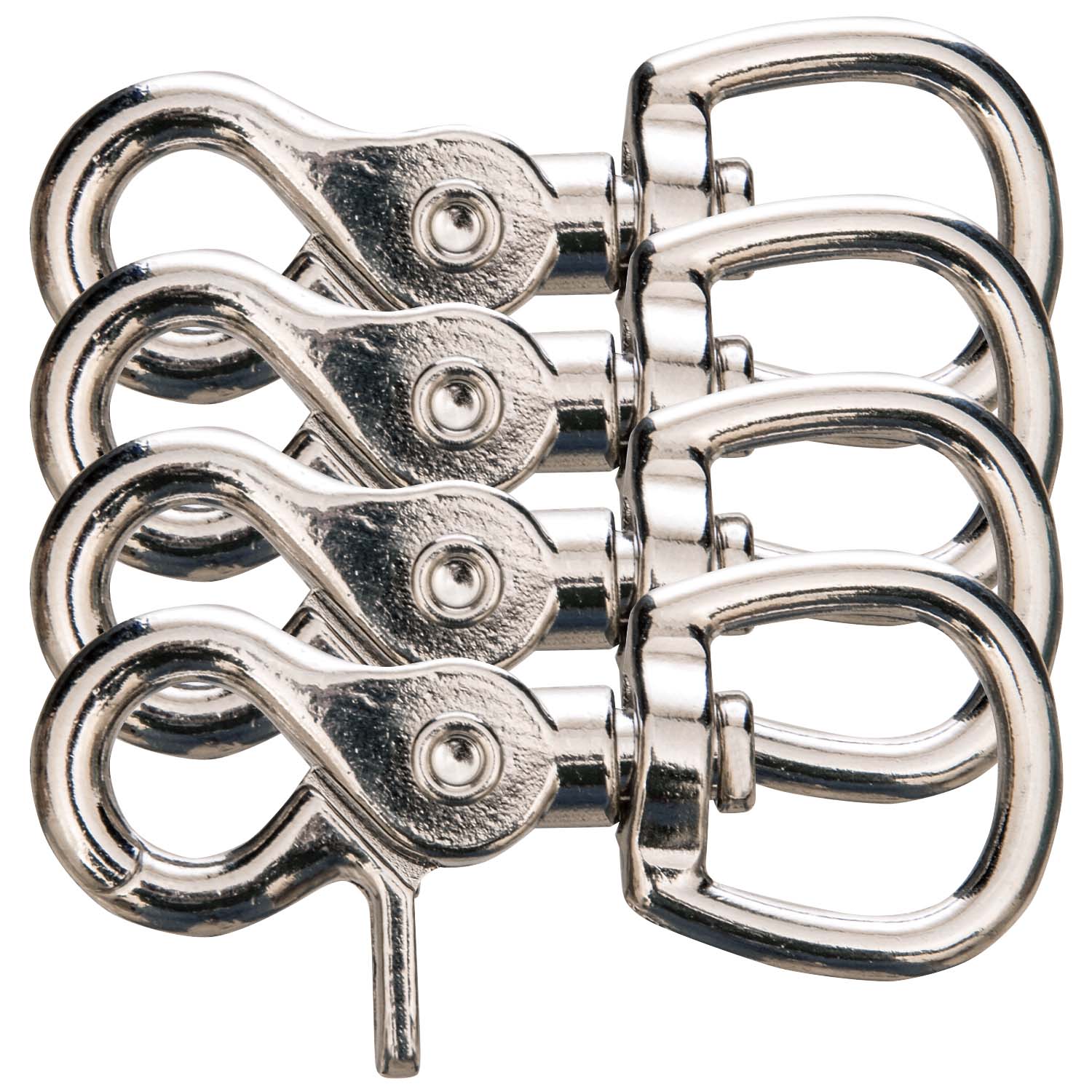 Jeffers Nickel-Plated Trigger Snap with Round Swivel Eye - Image 4