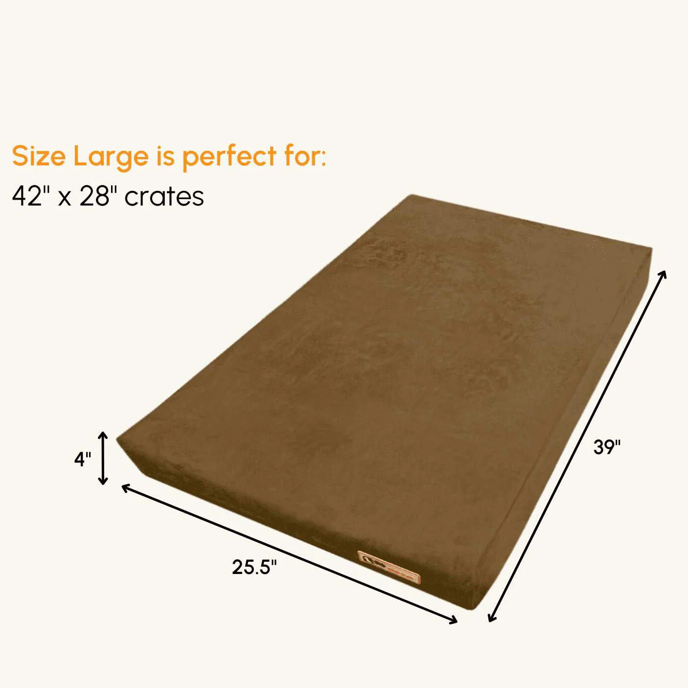 Big Barker 4" Thick Ortholift Crate Dog Bed – Orthopedic Foam Mat for Dogs - Image 2