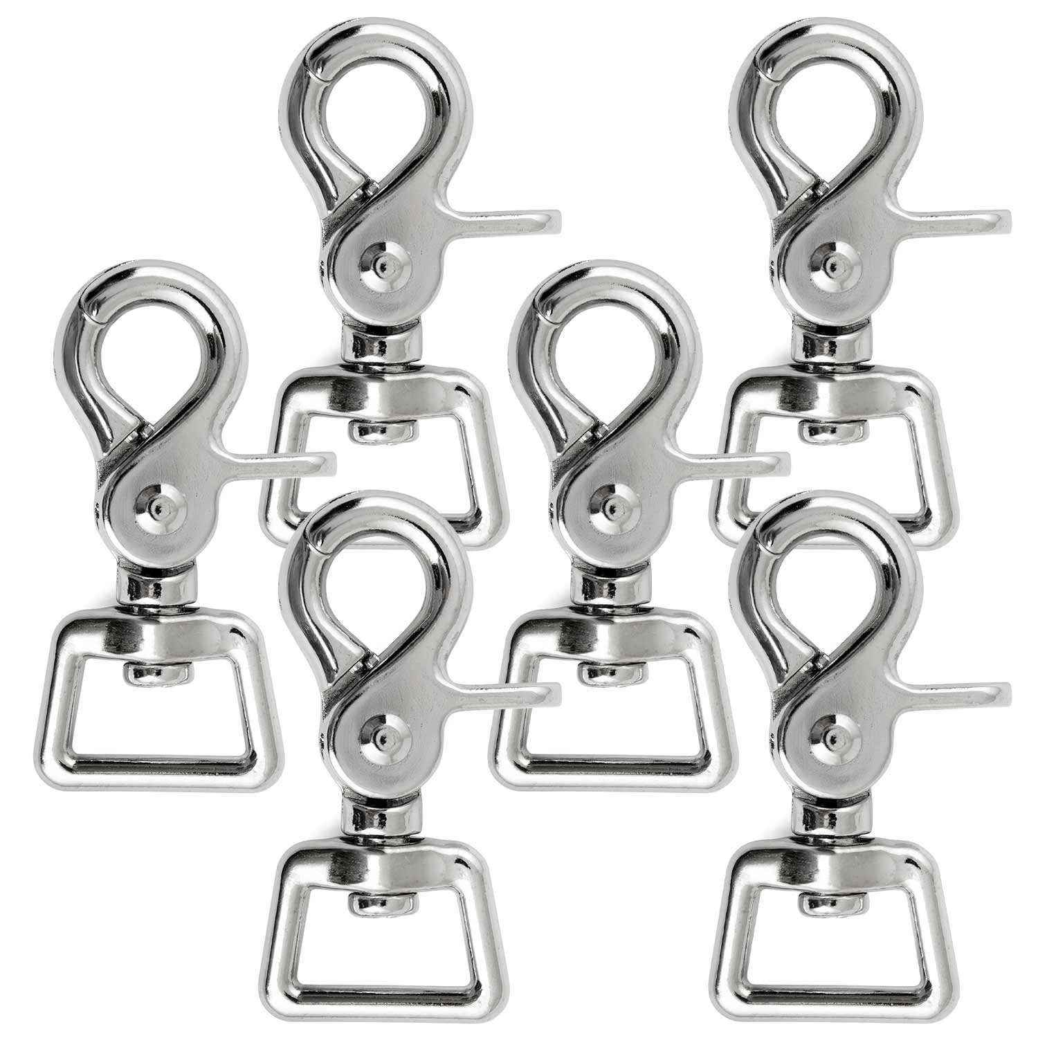 Jeffers Nickel-Plated Die Cast Trigger Snap (Scissor Snap) with Swivel Square Eye - Image 7