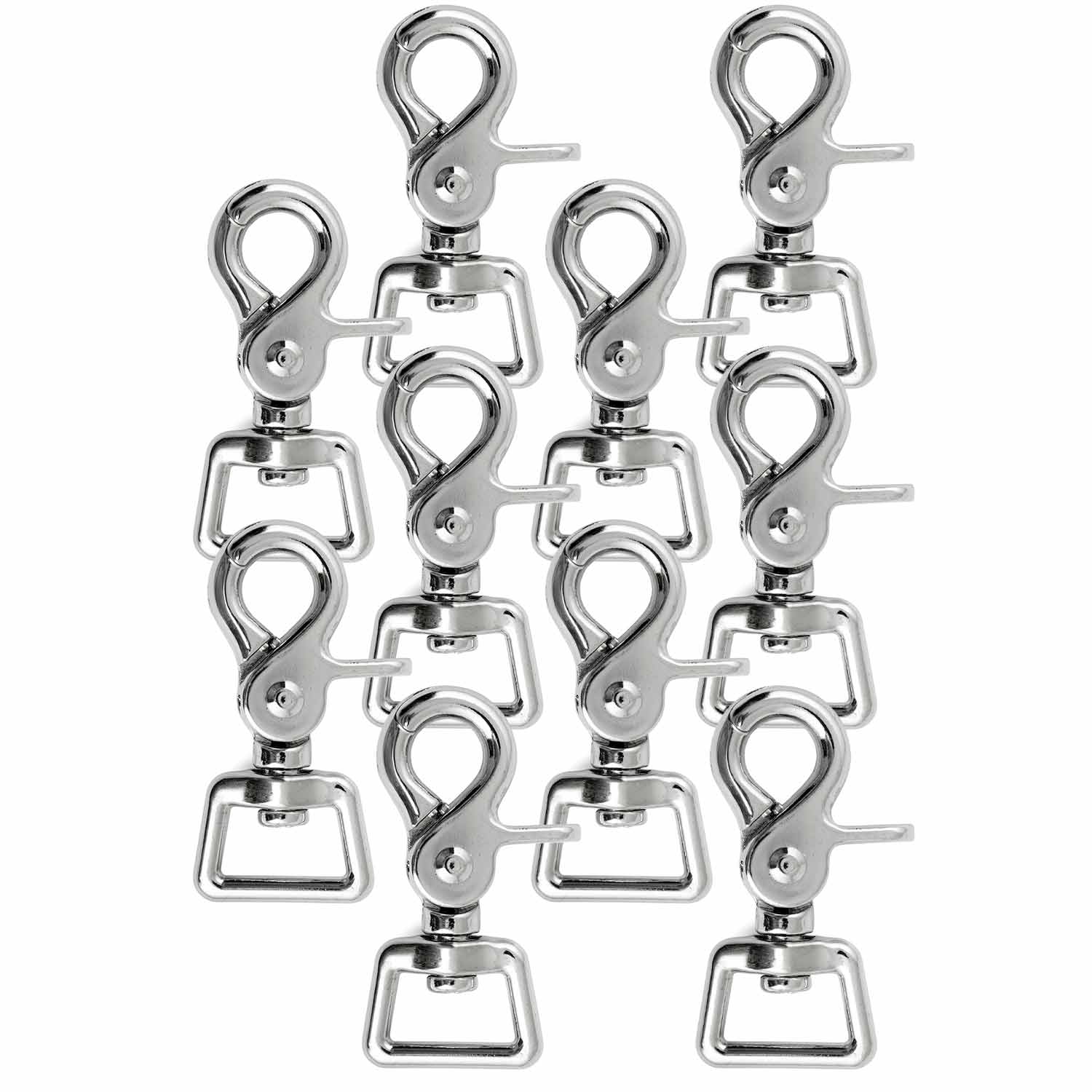 Jeffers Nickel-Plated Die Cast Trigger Snap (Scissor Snap) with Swivel Square Eye - Image 8