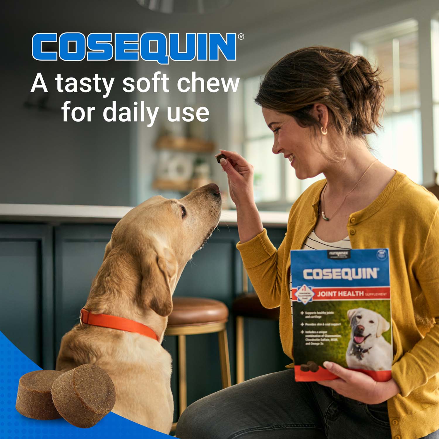 Nutramax Cosequin Joint Health Supplement for Dogs - With Glucosamine, Chondroitin, MSM, and Omega-3's - Image 4