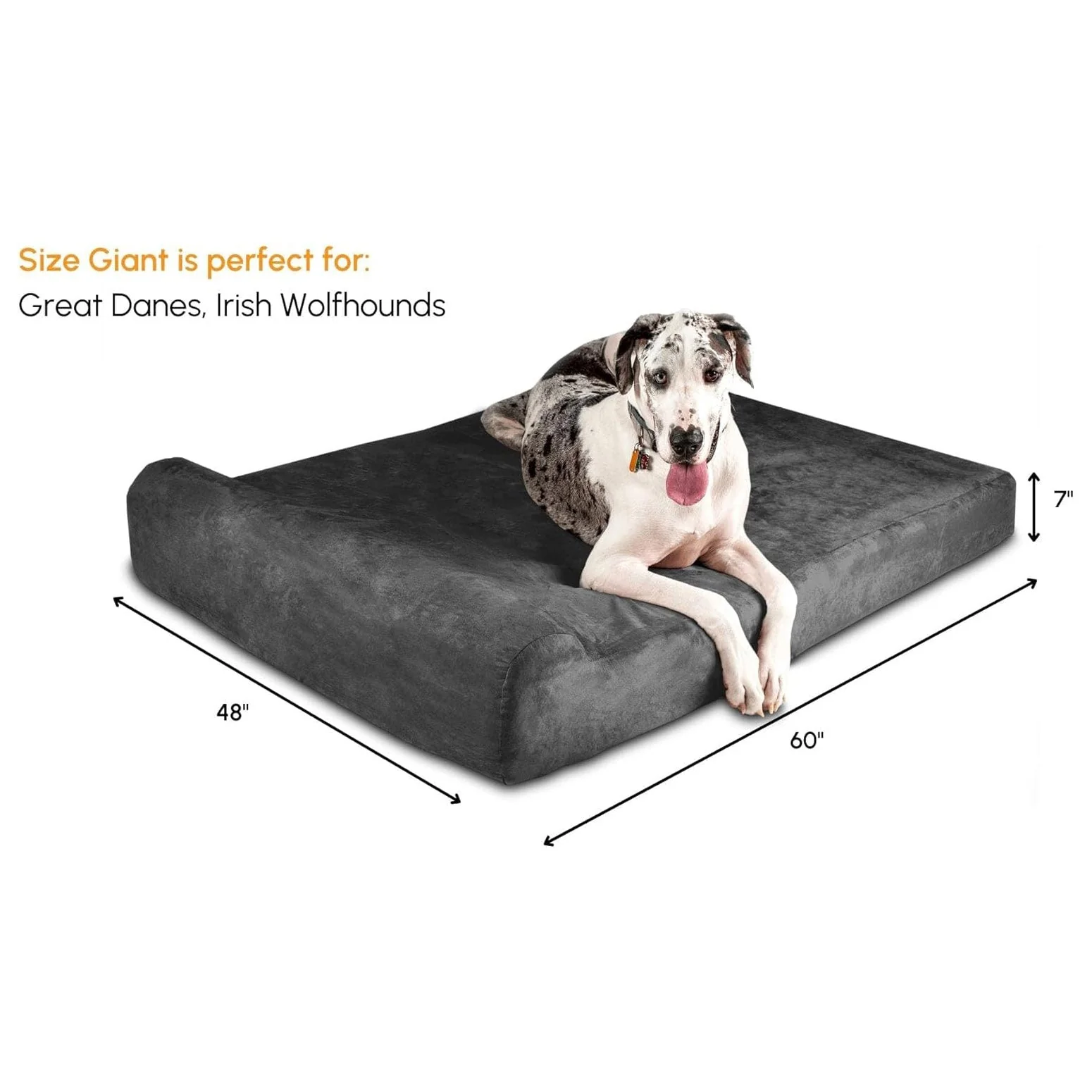 Big Barker 7" Thick Headrest Dog Bed – Orthopedic Foam Bed for Large & Giant Breed Dogs, Vet Recommended, Machine Washable - Image 2