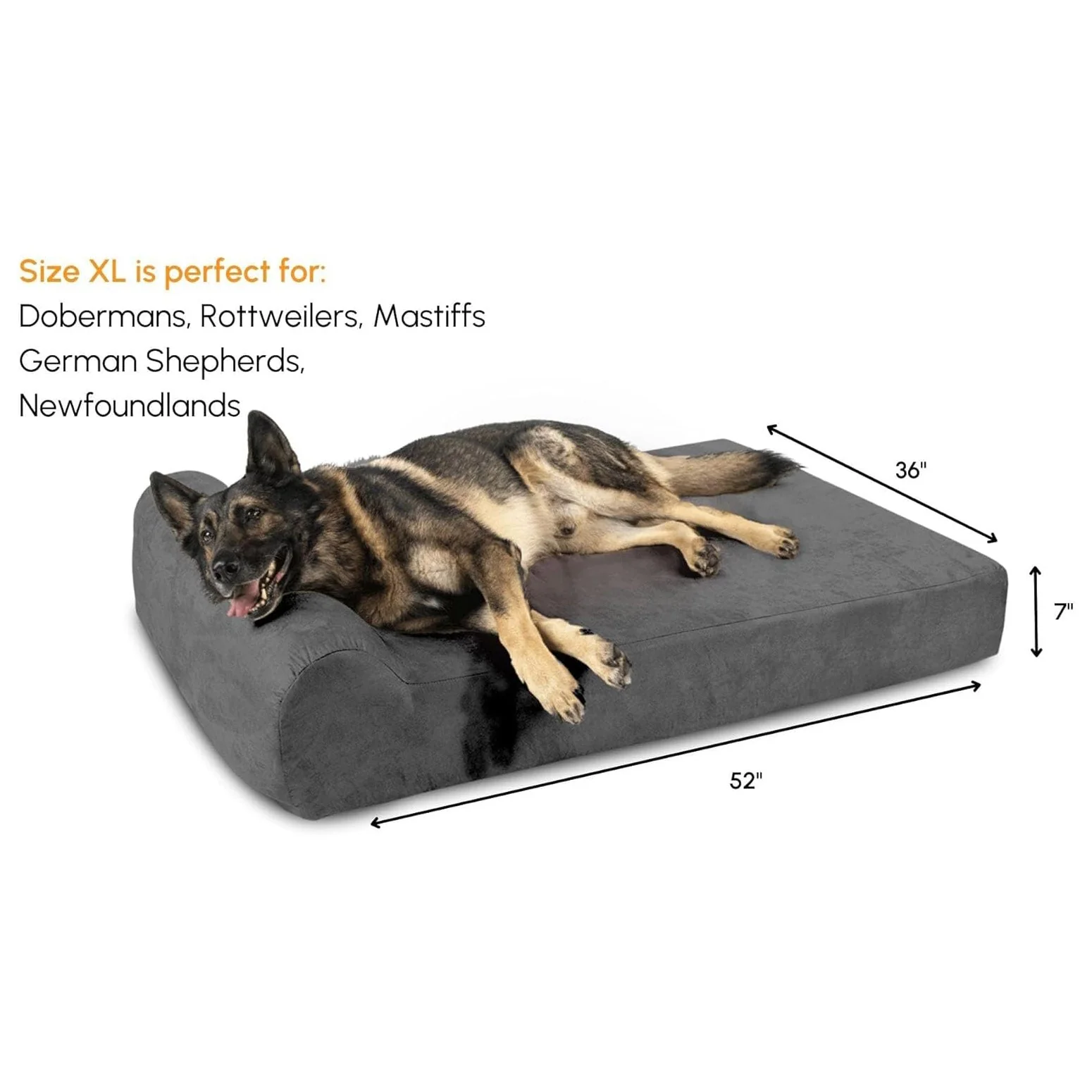 Big Barker 7" Thick Headrest Dog Bed – Orthopedic Foam Bed for Large & Giant Breed Dogs, Vet Recommended, Machine Washable - Image 28