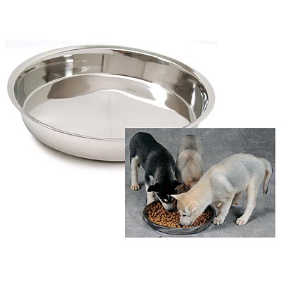Jeffers Stainless Steel Puppy Pan Food & Water Dish - Image 2