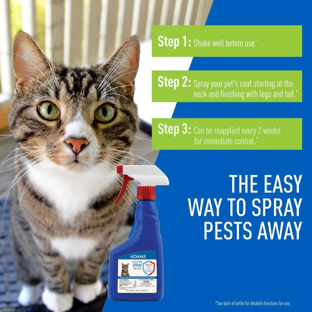 ADAMS Flea & Tick Spray For Cats, 16 oz - Image 3
