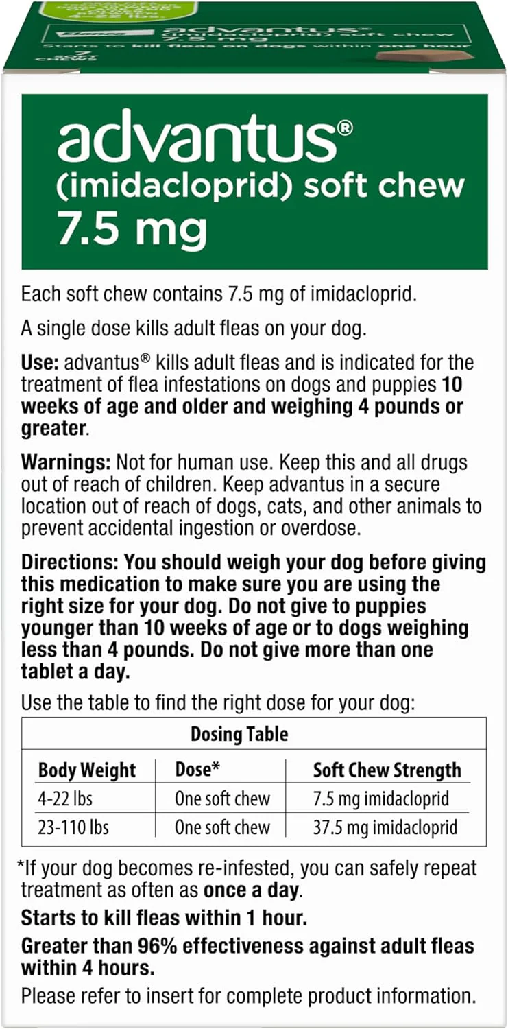 Advantus (imidacloprid) Oral Flea Treatment Soft Chews for Dogs - Image 14
