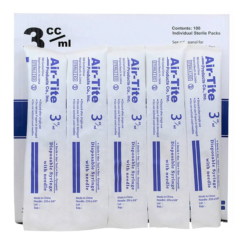 Air-Tite Luer Slip Syringes with Needles, 100 Count - Image 4