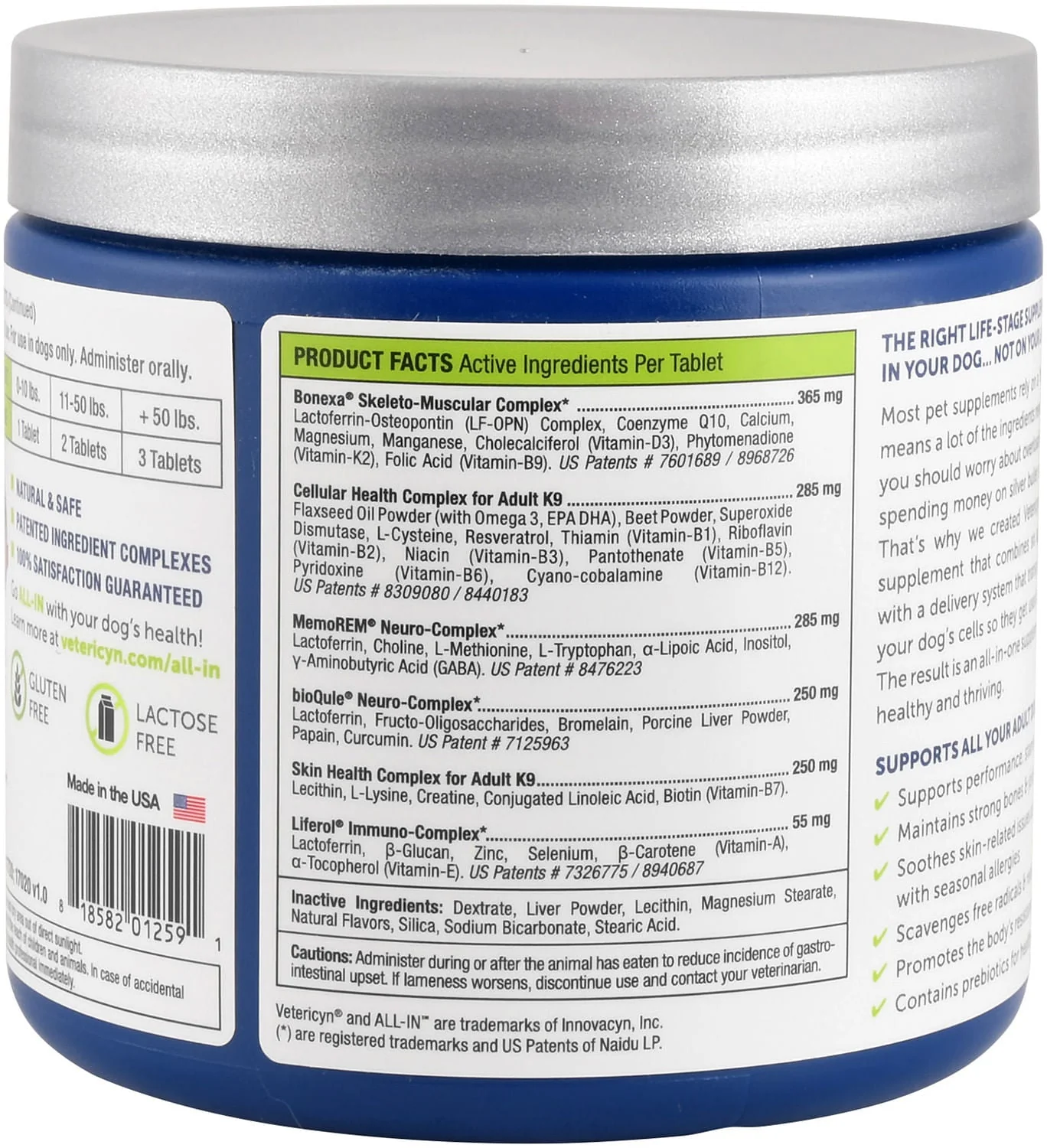Vetericyn ALL-IN Adult Formula for Dogs, 90 Chewable Tablets - Image 2