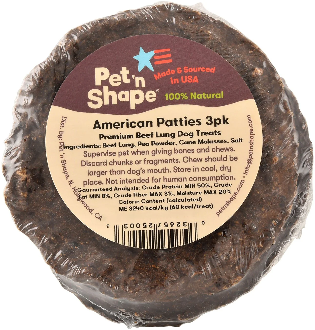 American Patties Premium Beef Lung Dog Treats - Image 3