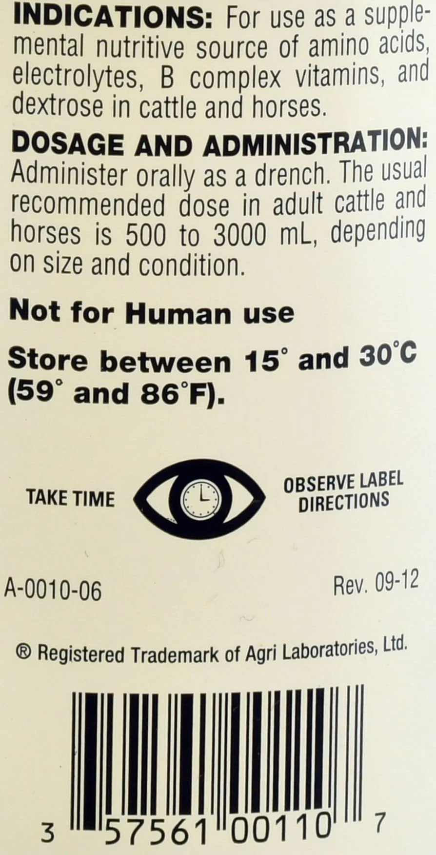 Amino Acid Oral Solution for Horses & Cattle, 500 mL - Image 3