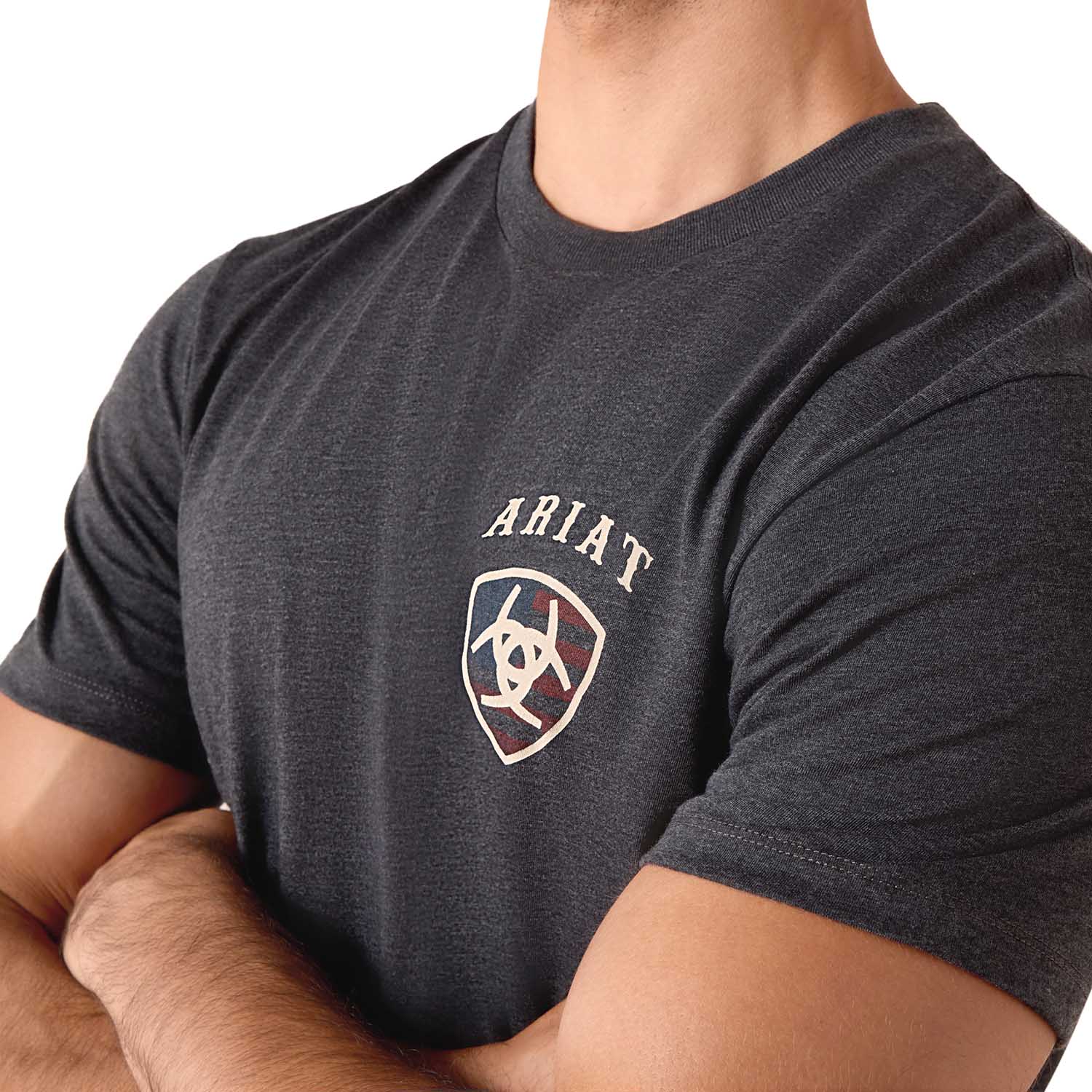Ariat Mens Short Sleeve Shirt, American Bison Western Tee - Image 4