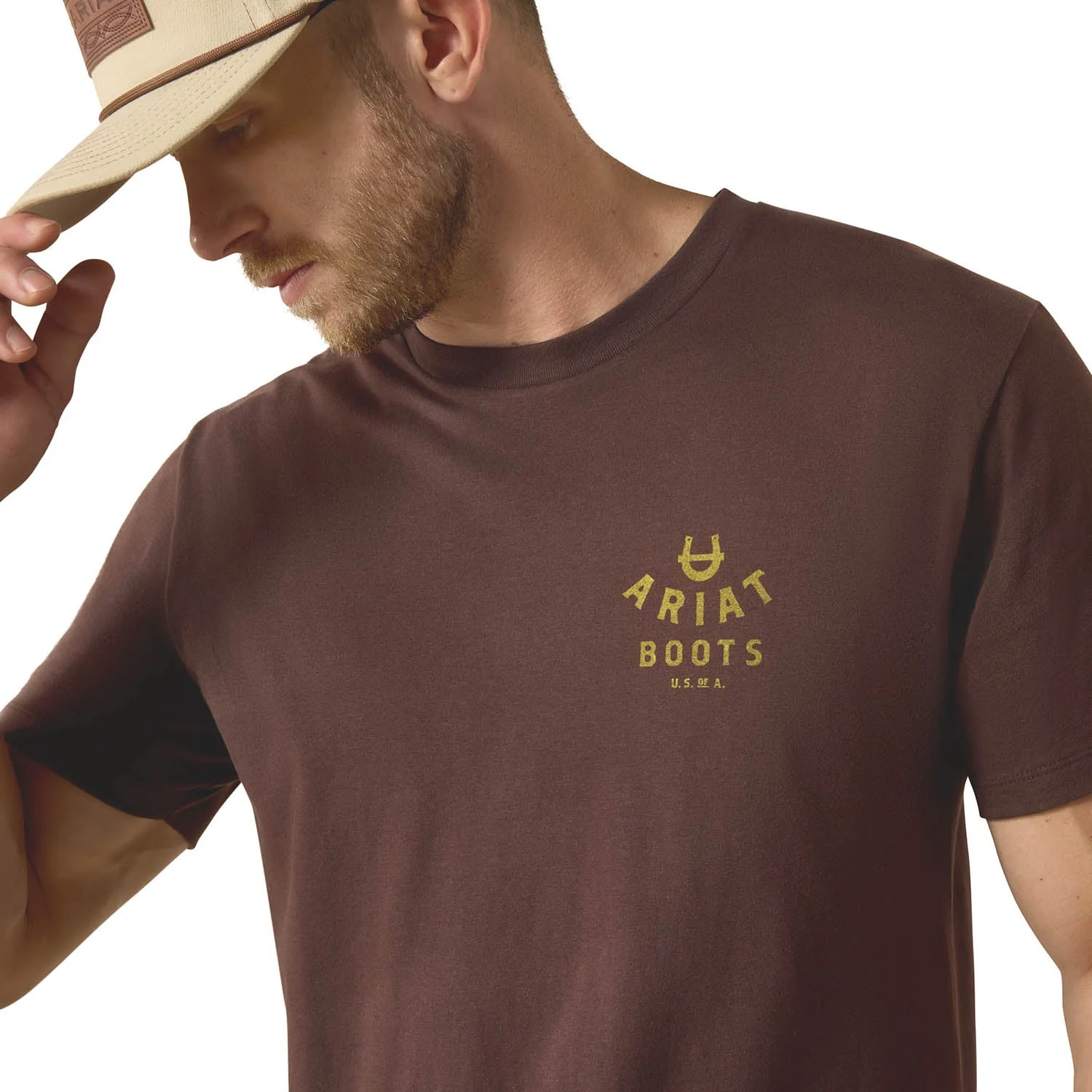 Ariat Mens Short Sleeve Shirt, Ropes & Boots Western Graphic Tee - Image 4