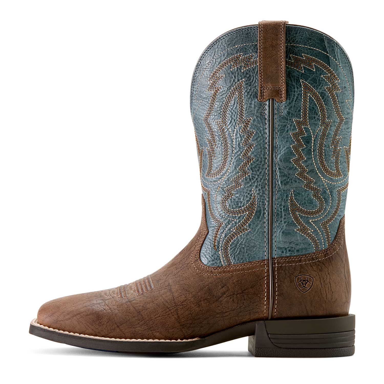 Ariat Mens Steadfast Wide Square Toe Leather Cowboy Boot – Comfortable All-Day Western Work Boot - Image 4