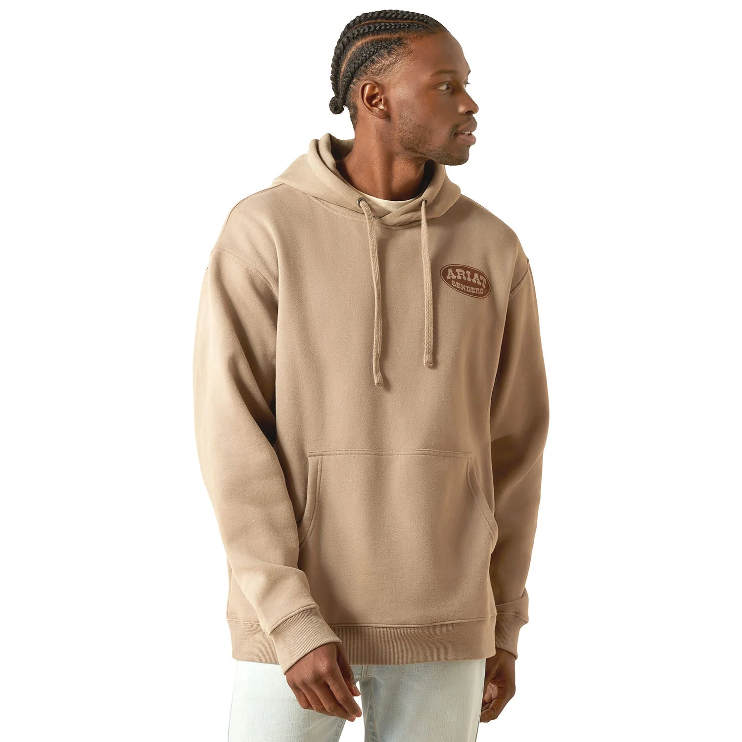 Ariat Mens Sendero "Slow Horses" Graphic Hoodie – Relaxed Fit Brushed Fleece Pullover - Image 2