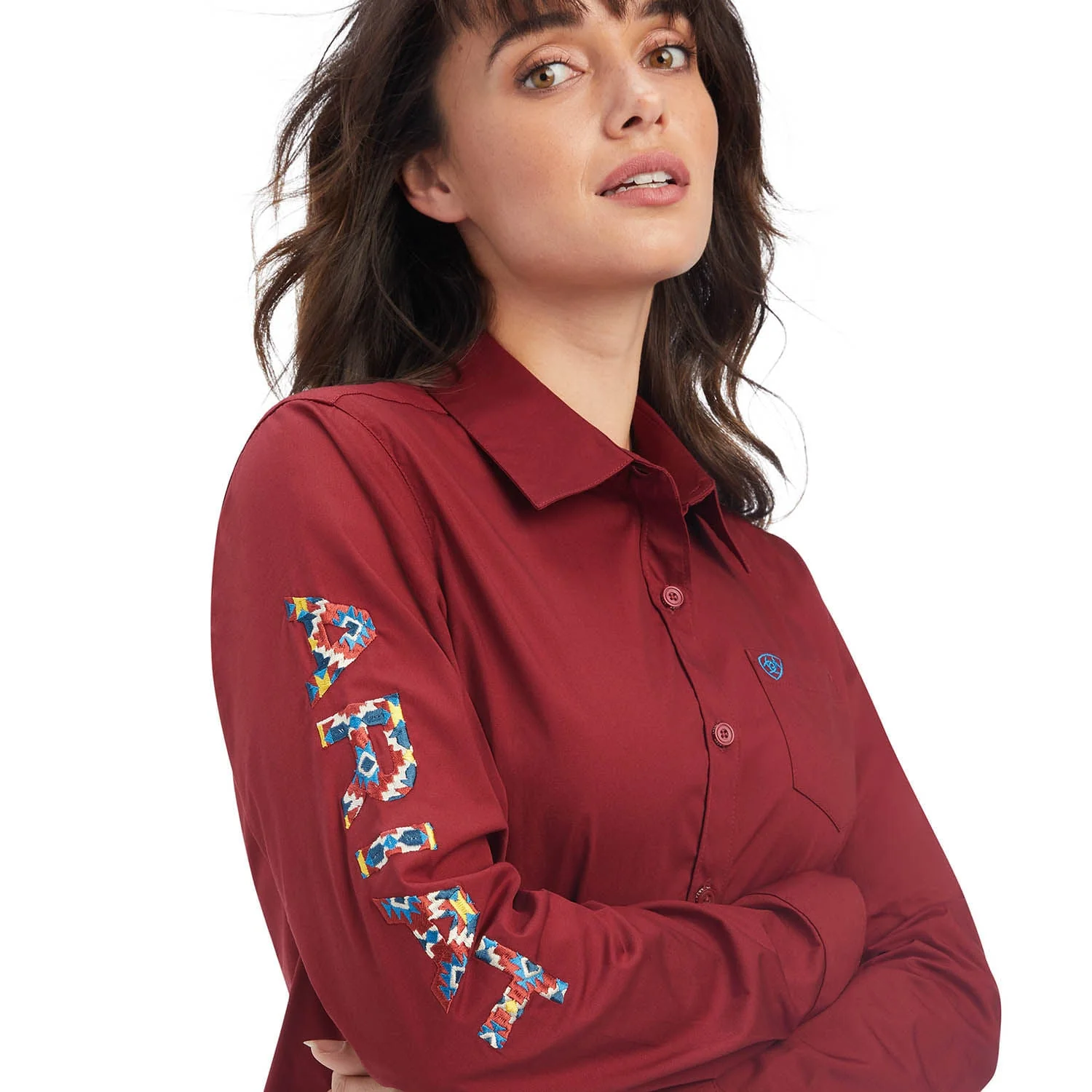Ariat Women’s Team Kirby Wrinkle-Resistant Stretch Western Performance Shirt - Image 4
