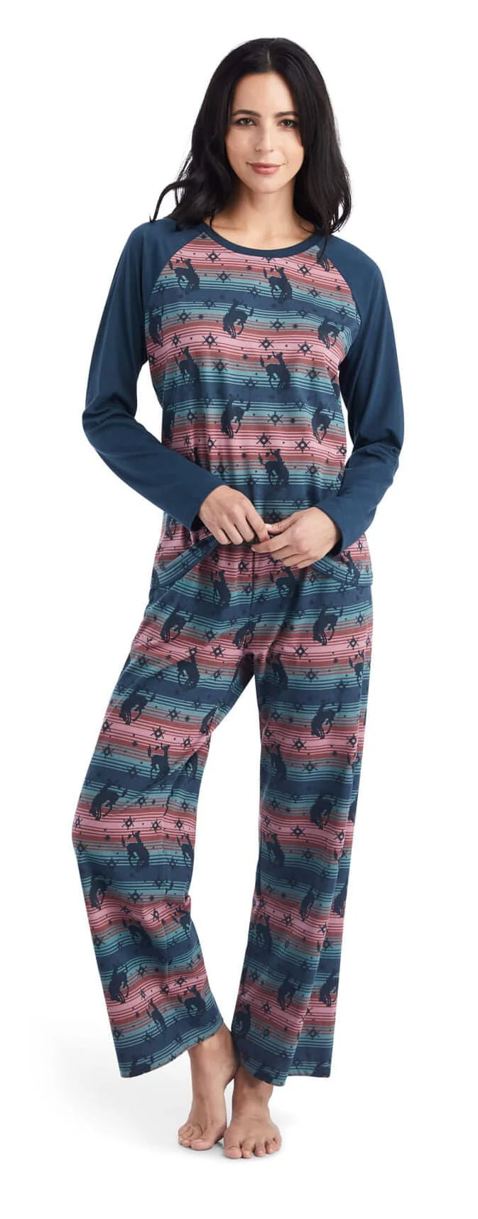 Ariat Women's Pajama Set, Bucking Serape - Image 3