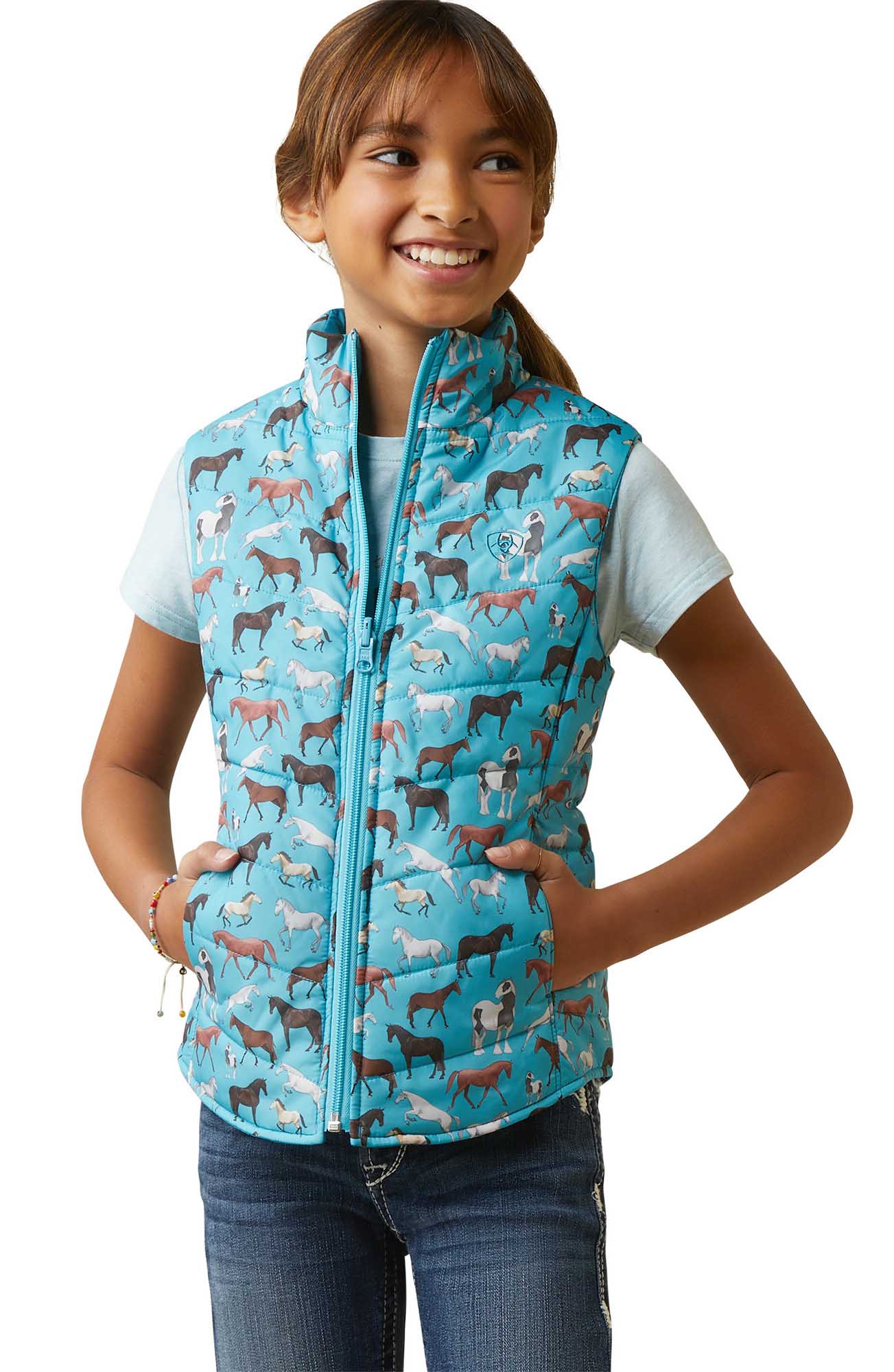 Ariat Girls Bella Reversible Insulated Vest - Image 2