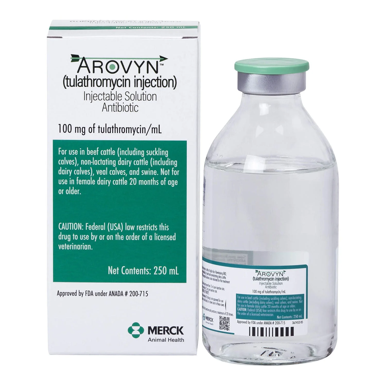 Rx Arovyn (tulathromycin) Injectable Solution for Swine & Cattle - Image 5
