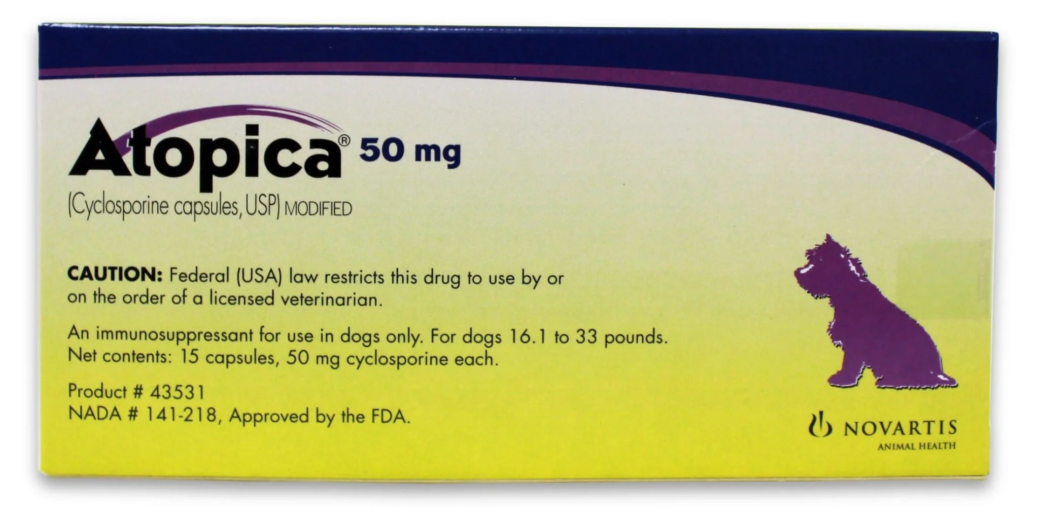 Rx Atopica (cylosporine) Capsules for Dogs - Image 3