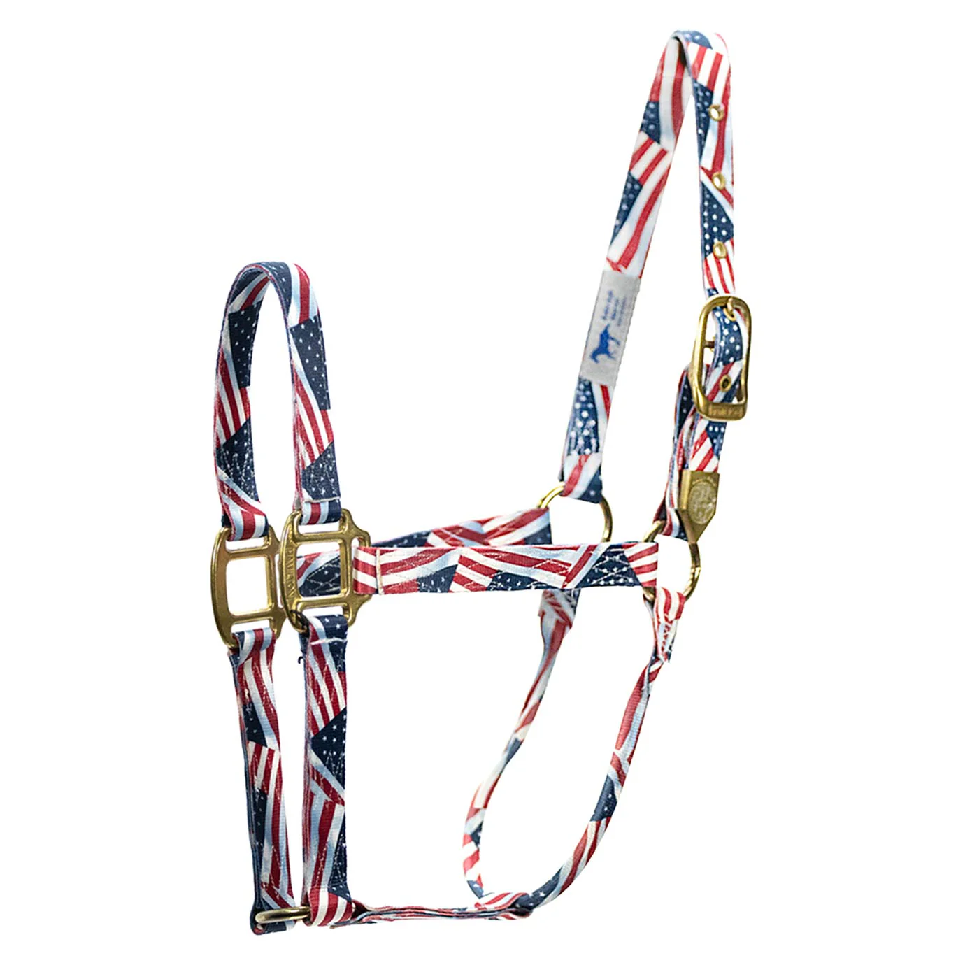 Patriotic Flag Foal Horse Halter – 3/4" Adjustable Nylon Halter