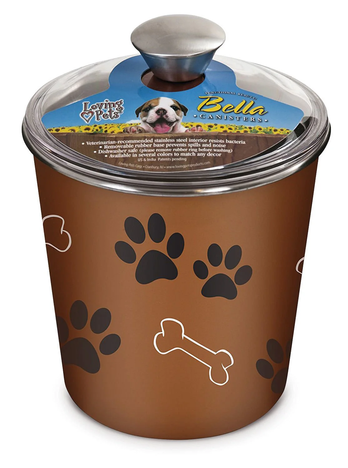 Loving Pets Bella Dog & Cat Treat Canister