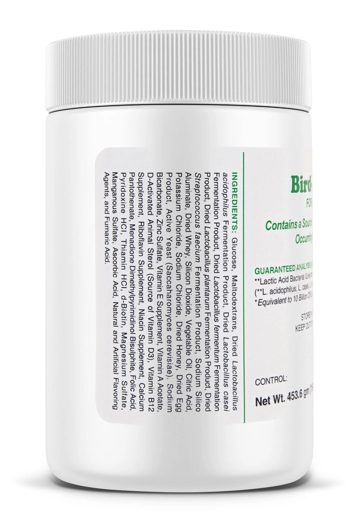 Bird-Powder (Probiotic) for All Birds, 16 oz - Image 3