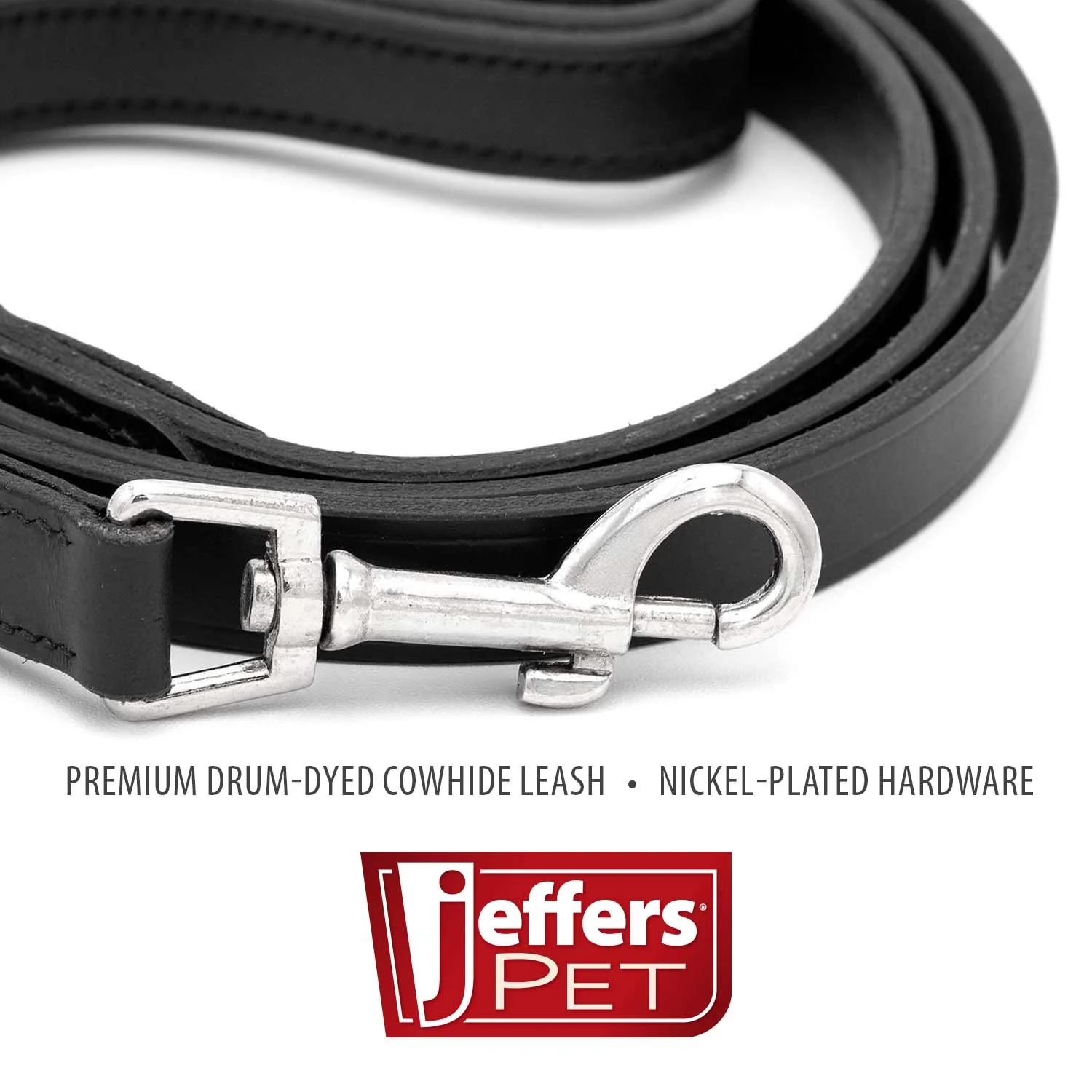 Jeffers Black Padded Leather Pet Leash - Image 4