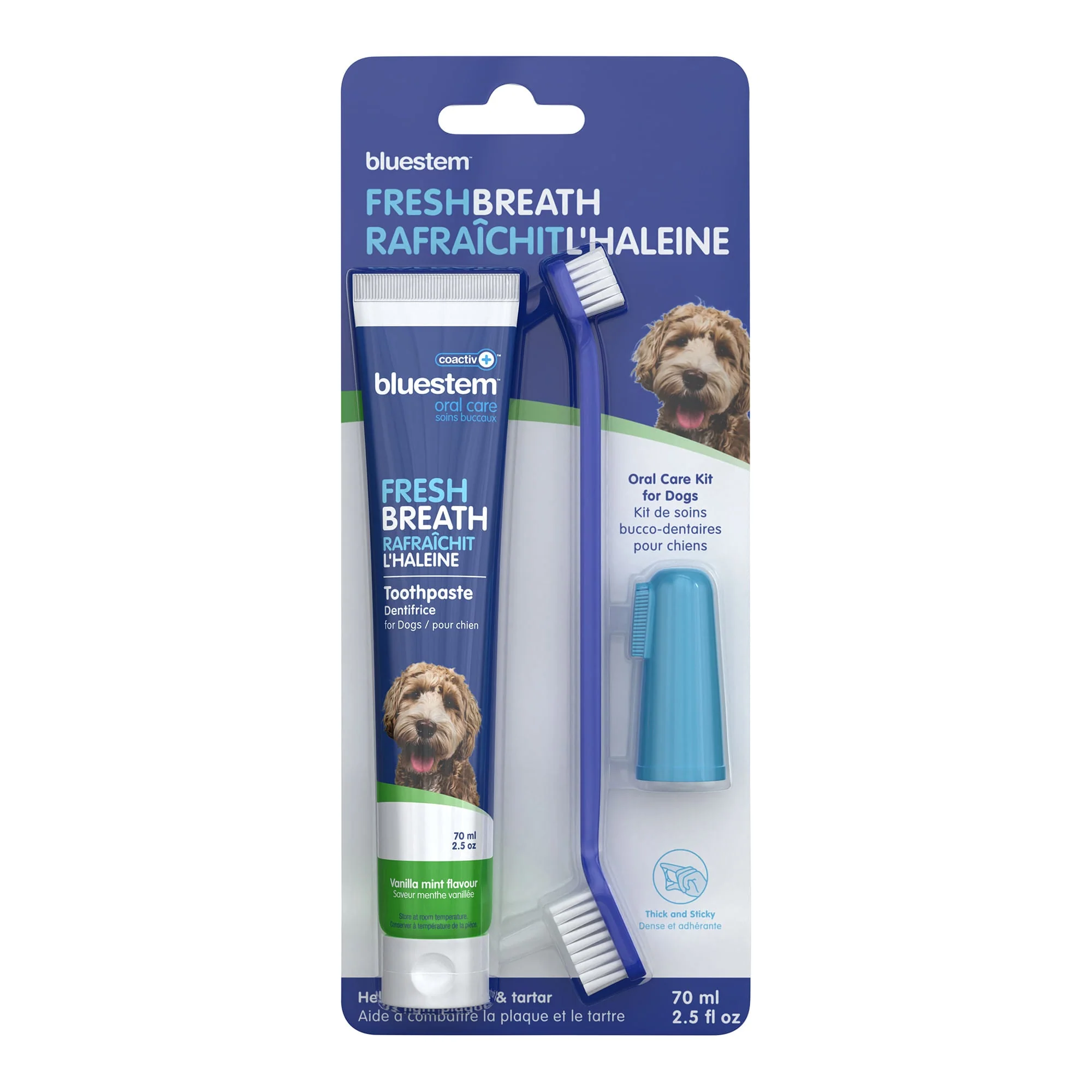 bluestem coactiv+ Oral Dental Kit for Dogs and Cats – Toothpaste, Toothbrush & Finger Brush - Image 3