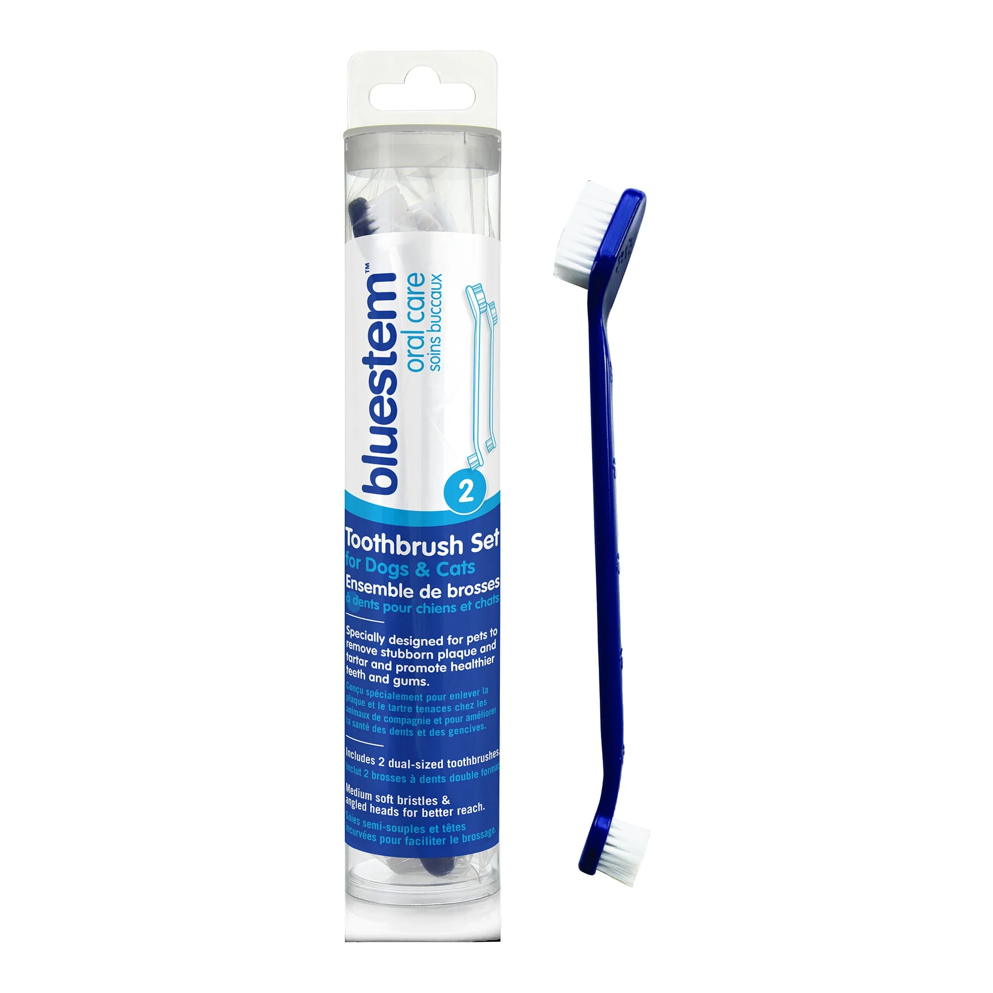 Bluestem Dual-Ended Pet Toothbrush for Dogs and Cats, 2-Pack – Soft Bristles for Dental Care and Oral Hygiene - Image 4