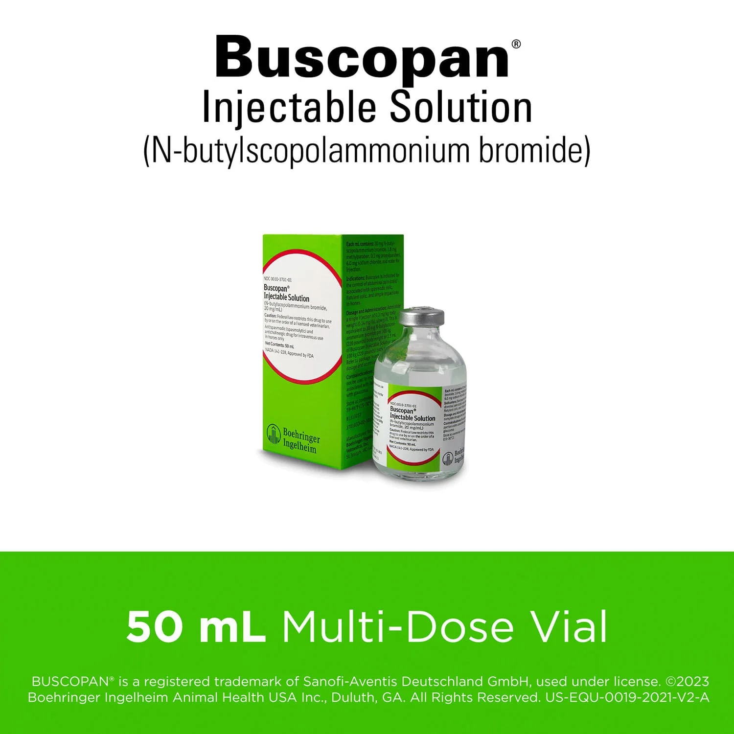 Rx Buscopan Injectable Solution for Horses, 50 mL - Image 7