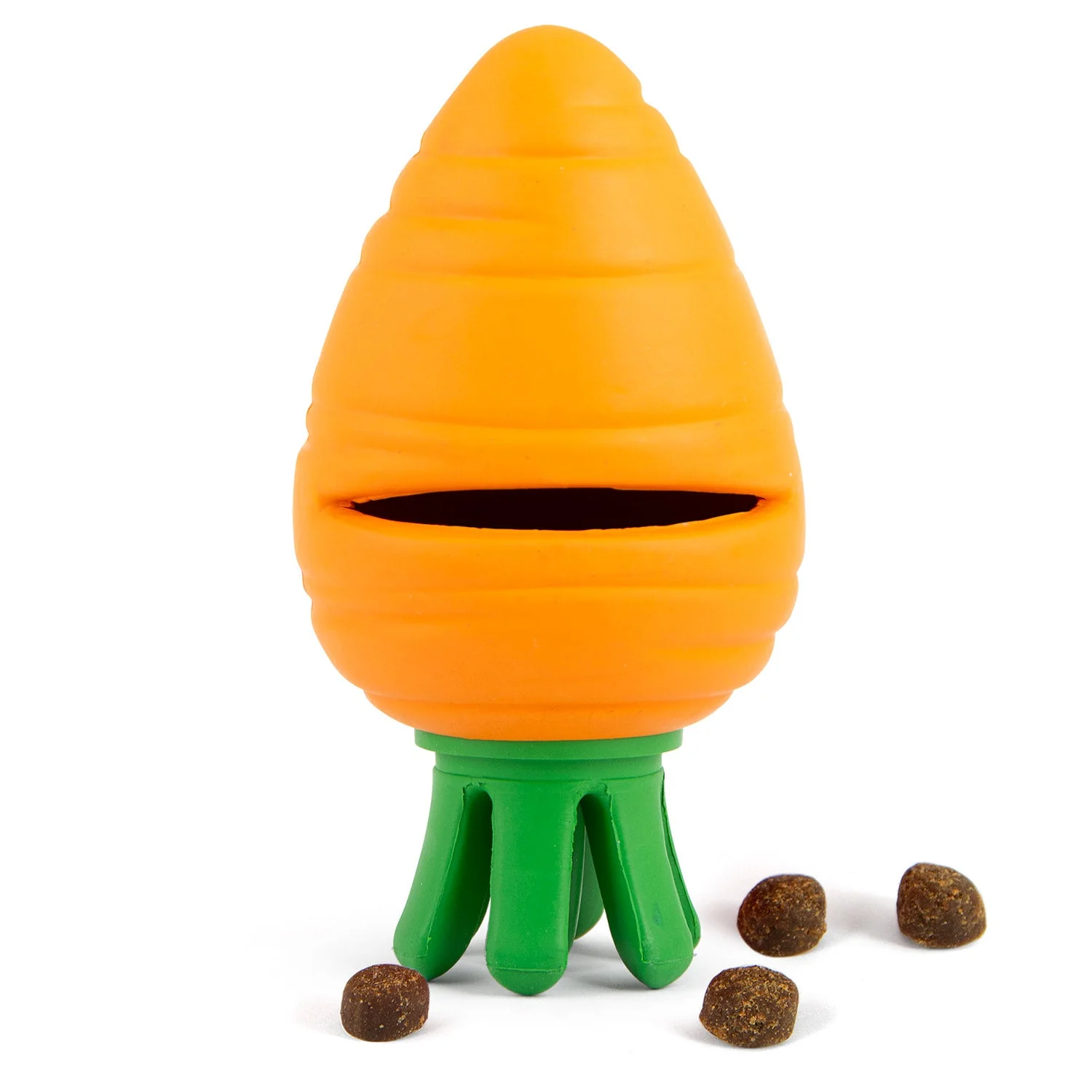 Jeffers Carrot Natural Rubber Treat Dispensing Dental Dog Chew Toy with Slit - Image 9