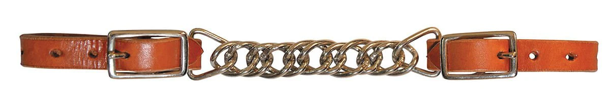 Circle Y Double Flat Link Curb Chains for Horses - Image 2