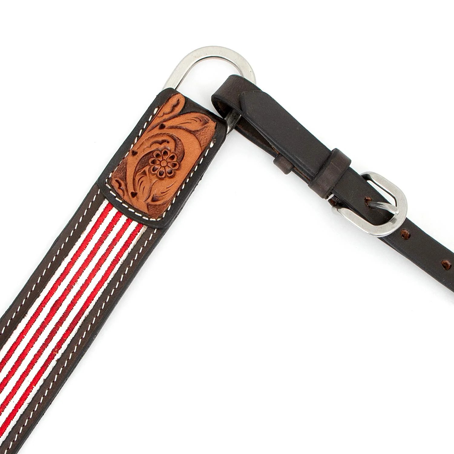 Cody Pro Stars & Stripes Breast Collar with Floral Tooling - Image 4