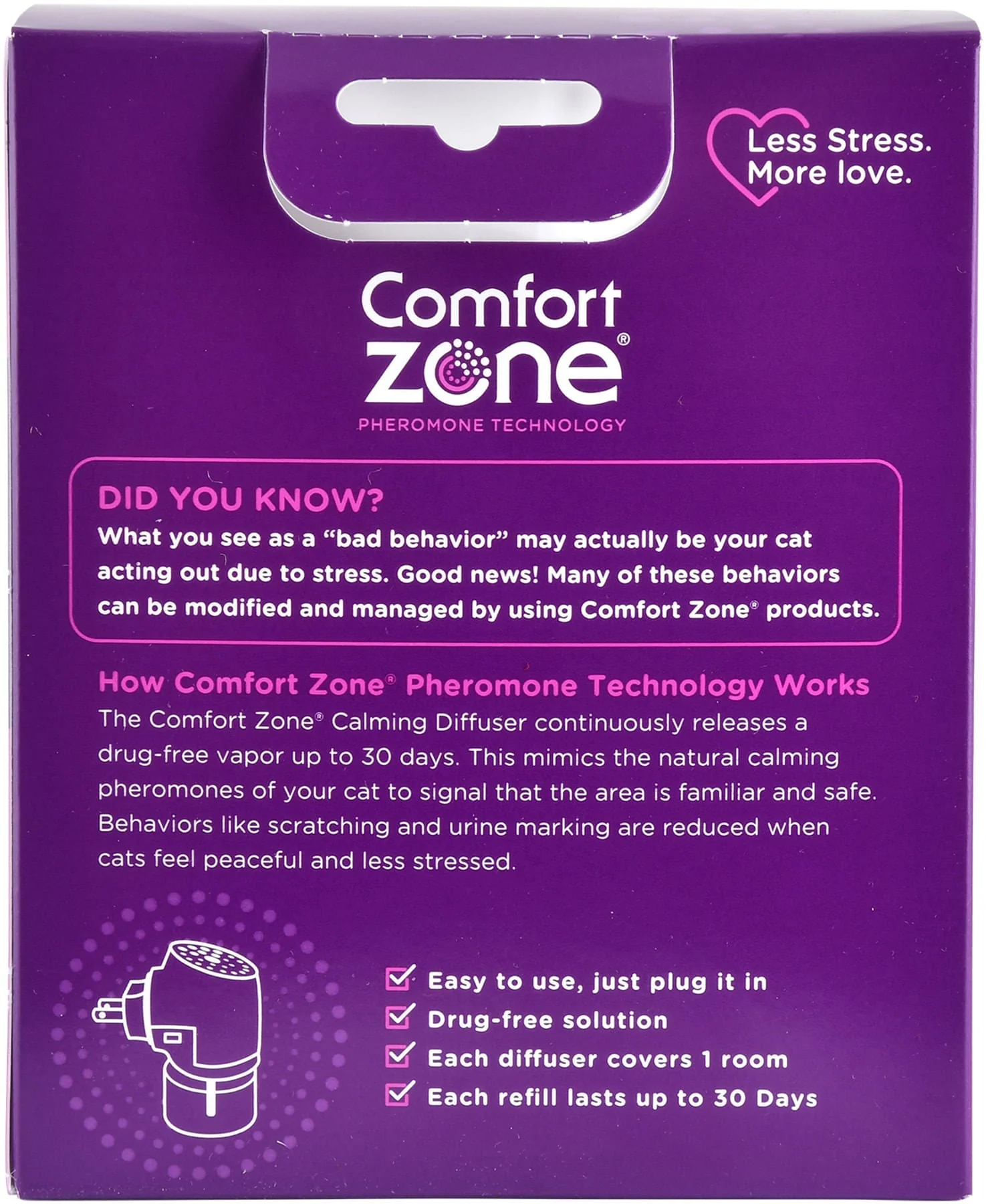 Comfort Zone Cat Calming Diffuser & Refills for Cats & Kittens - Image 14