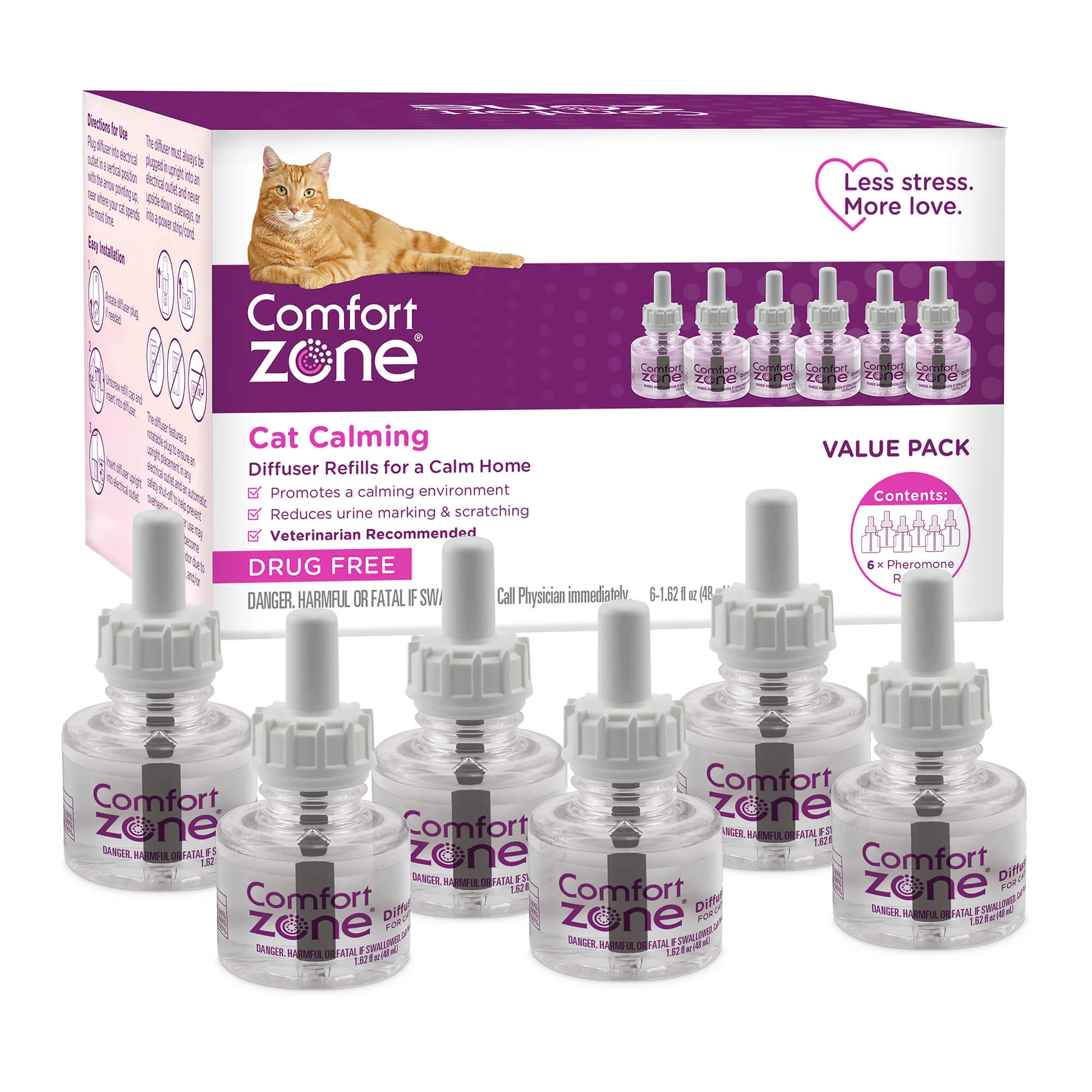 Comfort Zone Cat Calming Diffuser & Refills for Cats & Kittens - Image 2