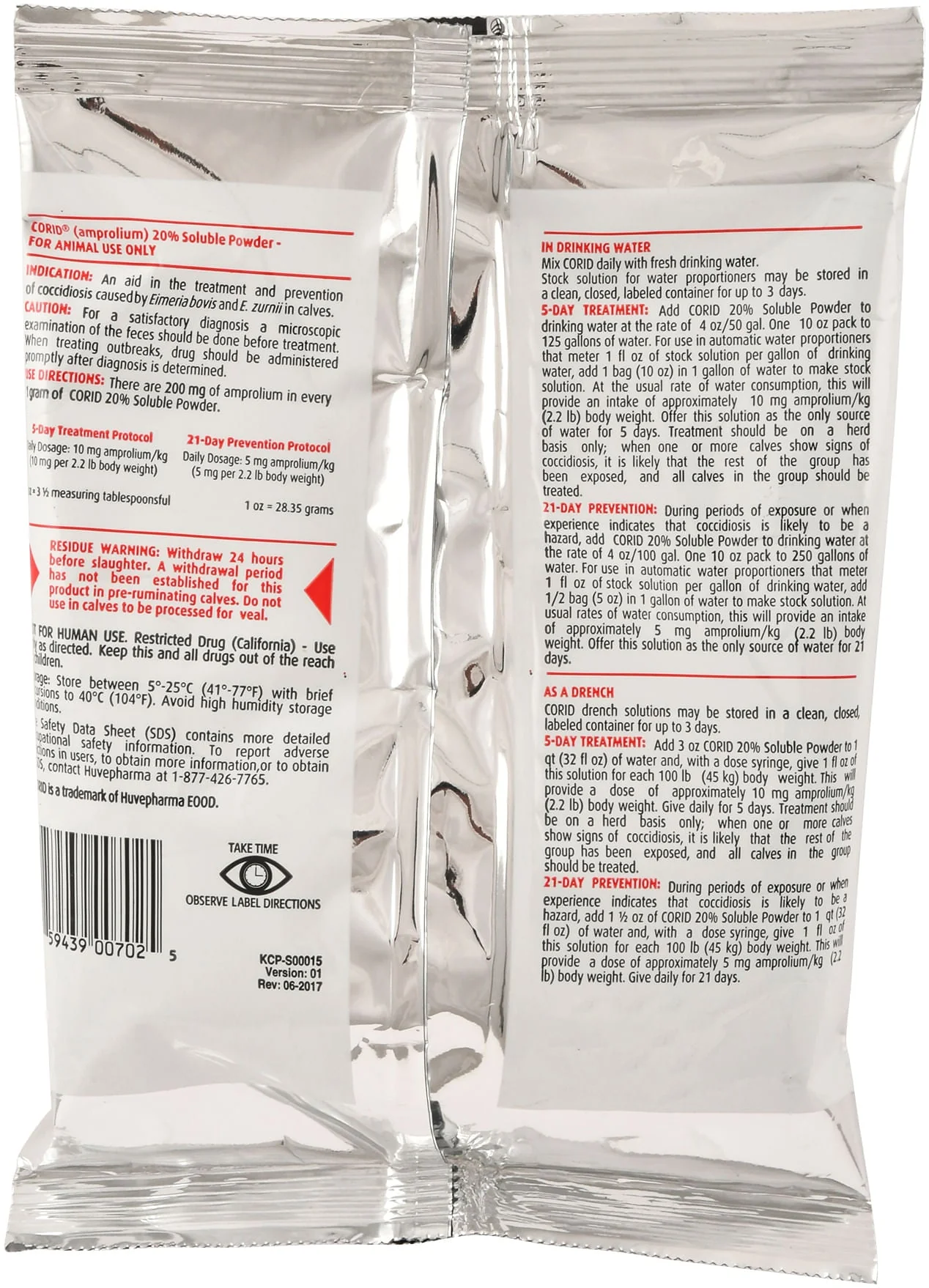 CORID (Amprolium 20%) Soluble Powder, 10 oz - Image 2