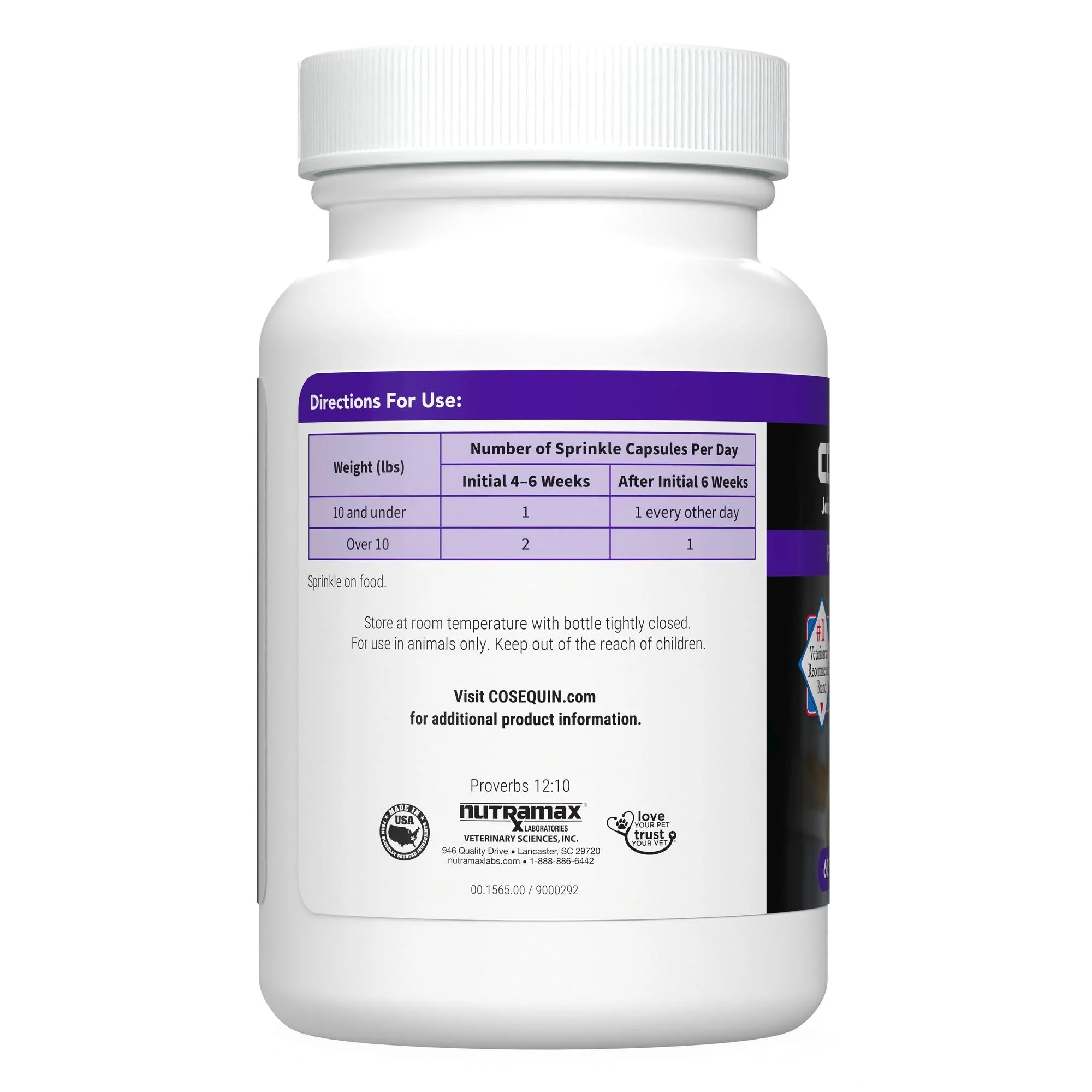 Nutramax Cosequin Senior Joint Health Supplement for Cats, 60 Sprinkle Capsules - Image 3