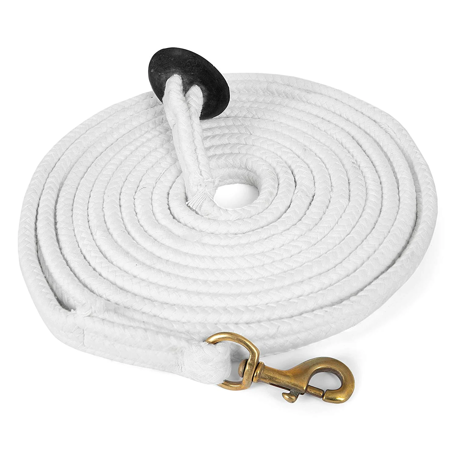 Jeffers Equine Braided Cotton Lunge Line with Rubber Stopper, 25' L - Image 4