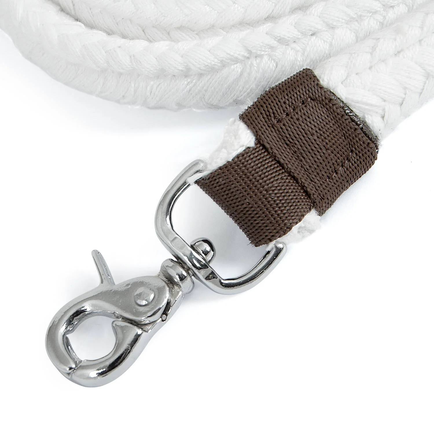 Jeffers Flat Braid Cotton Roping Rein, 7' White - Image 6