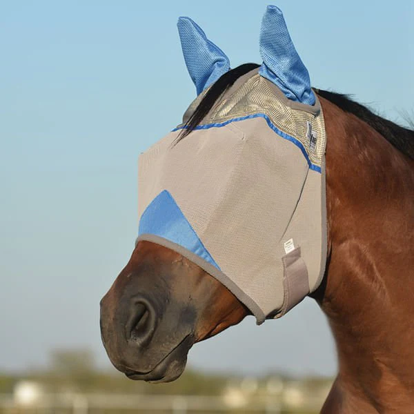 Cashel Crusader Fly Mask with Ears for Horses, Durable Micromesh UV Protection - Image 13