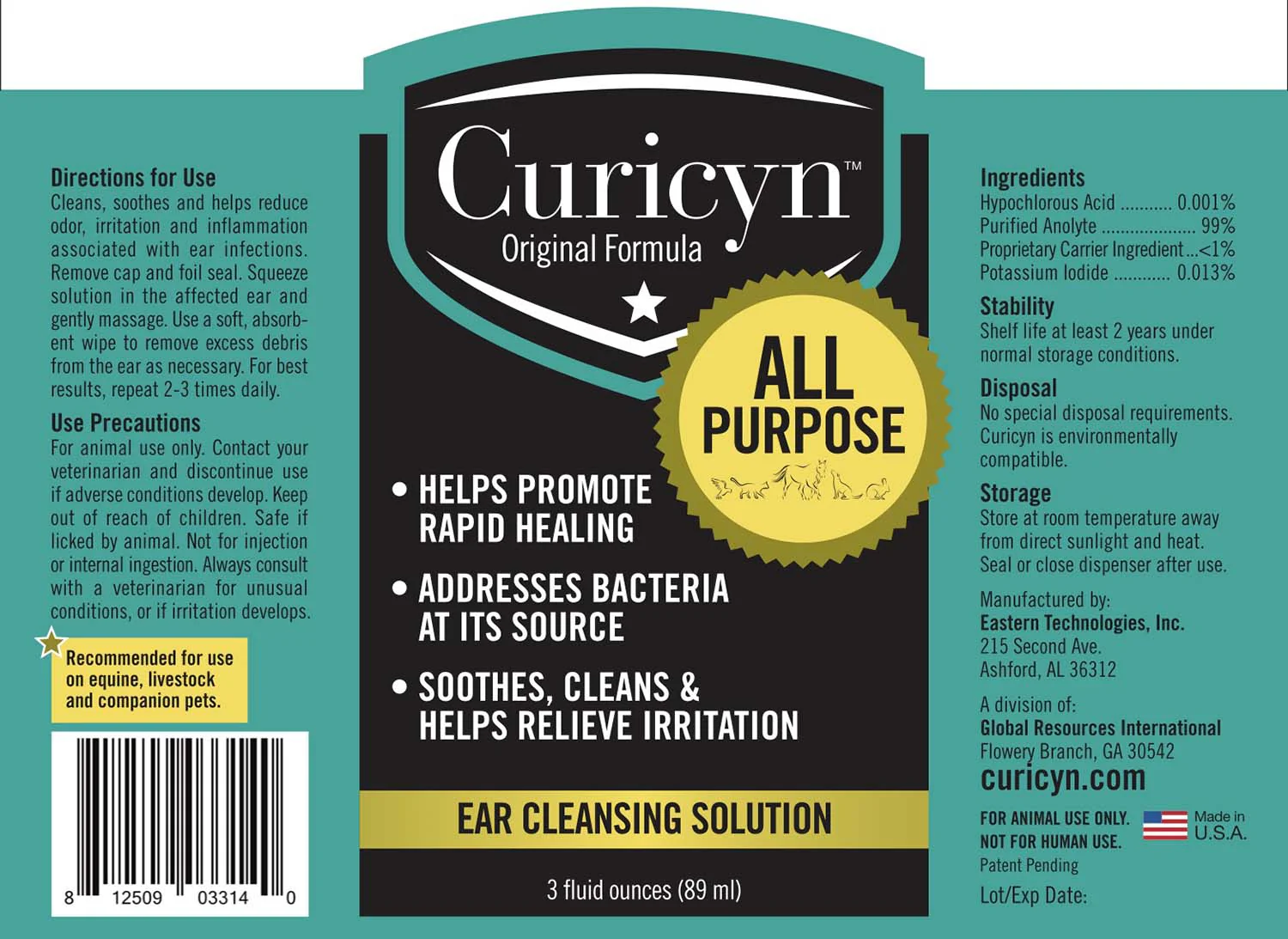 Curicyn Ear Cleansing Solution, 3 oz - Image 2