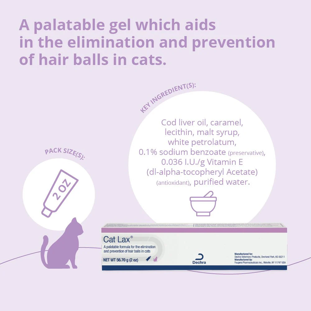 Cat Lax Hairball Solution for Cats & Kittens – 2 oz Gel for Hairball Prevention & Relief - Image 3