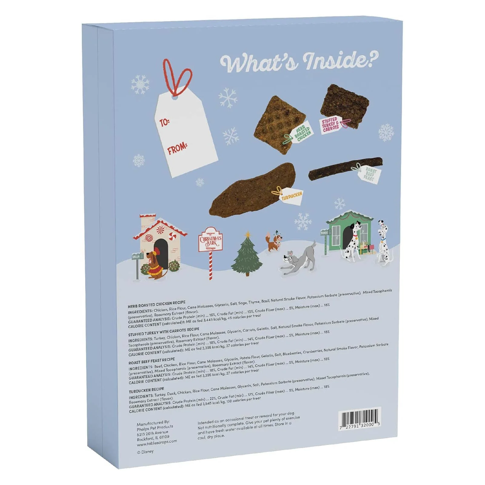 Disney Christmas Bark Advent Calendar, 10 oz – 25 Days of Healthy Soft Jerky Dog Treats - Image 2