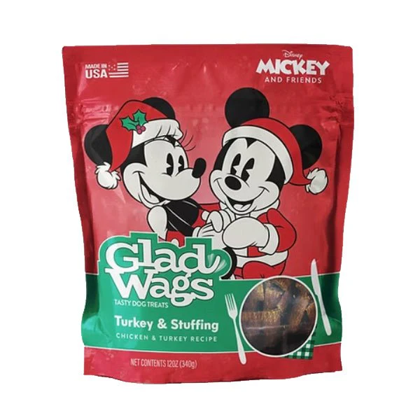 Disney Glad Wags Dog Treats - Chicken, Beef, Turkey & Pork Homestyle Jerky, Grain-Free, 12 oz, Made in USA