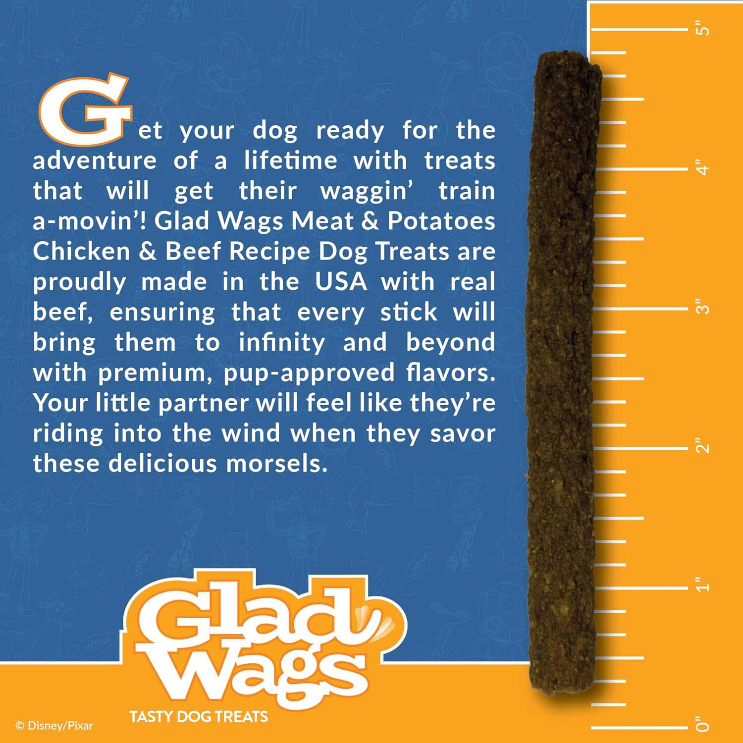 Disney Glad Wags Dog Treats - Chicken, Beef, Turkey & Pork Homestyle Jerky, Grain-Free, 12 oz, Made in USA - Image 12